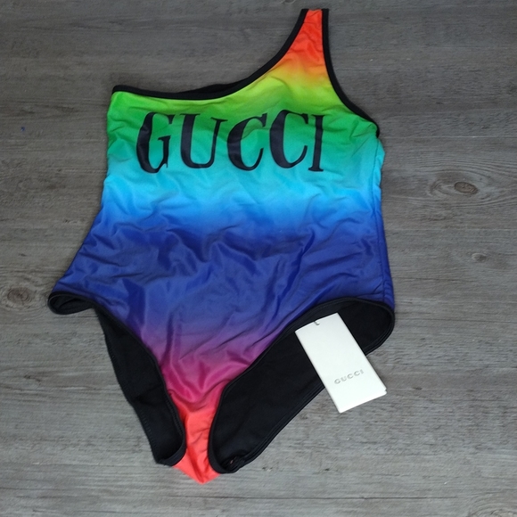 One Sleeve Rainbow Monokini - Picture 6 of 8